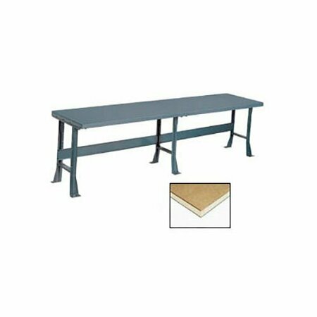GLOBAL INDUSTRIAL Production Workbench w/ Shop Top Square Edge, 120inW x 30inD, Gray 500350